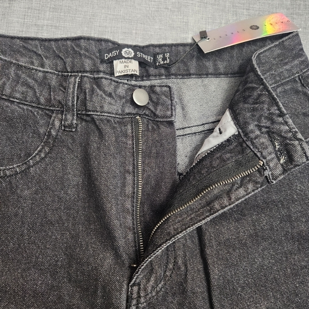 3/$25 Daisy Street high waisted black Denim jeans NWT size US L UK 12 - Picture 6 of 9